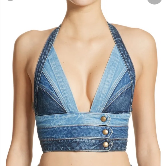 أمعاء نقدي سياسة denim halter top 